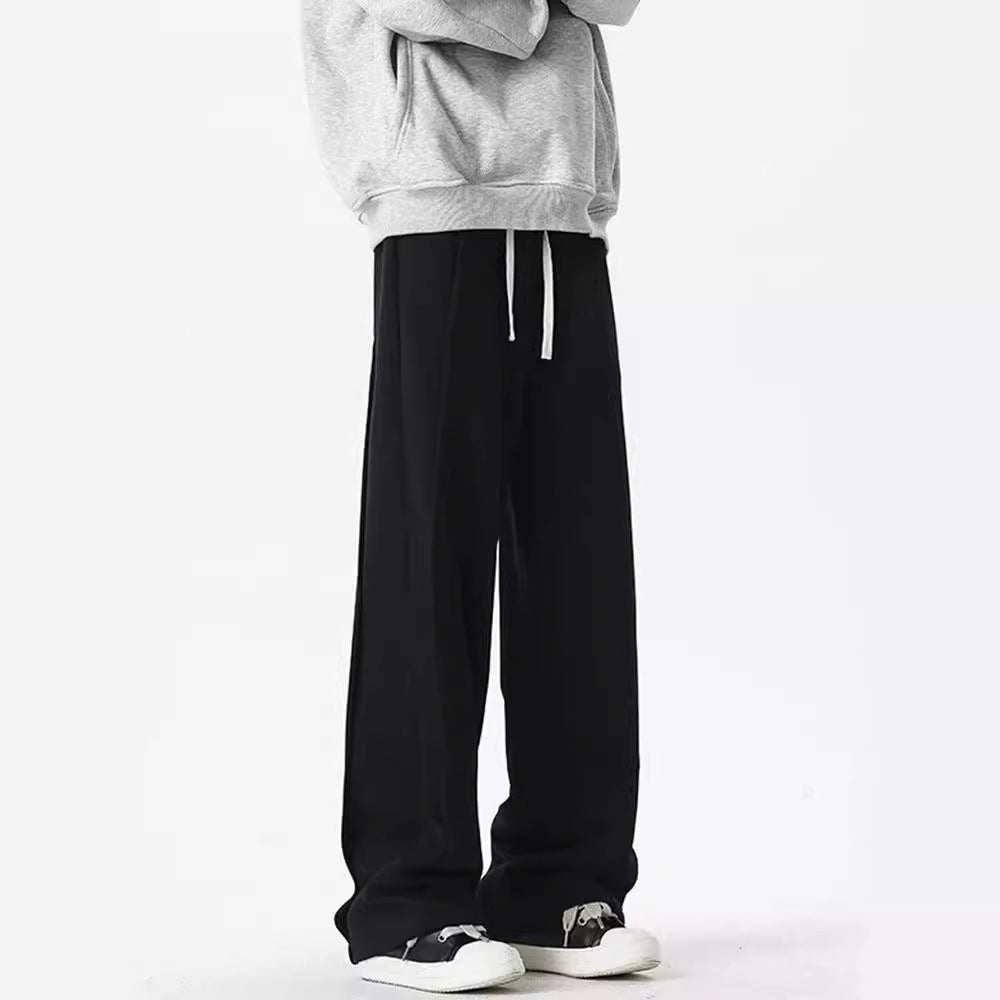 American Deconstruction Sweatpants High Street Pu Shuai Wide-leg Casual Pants